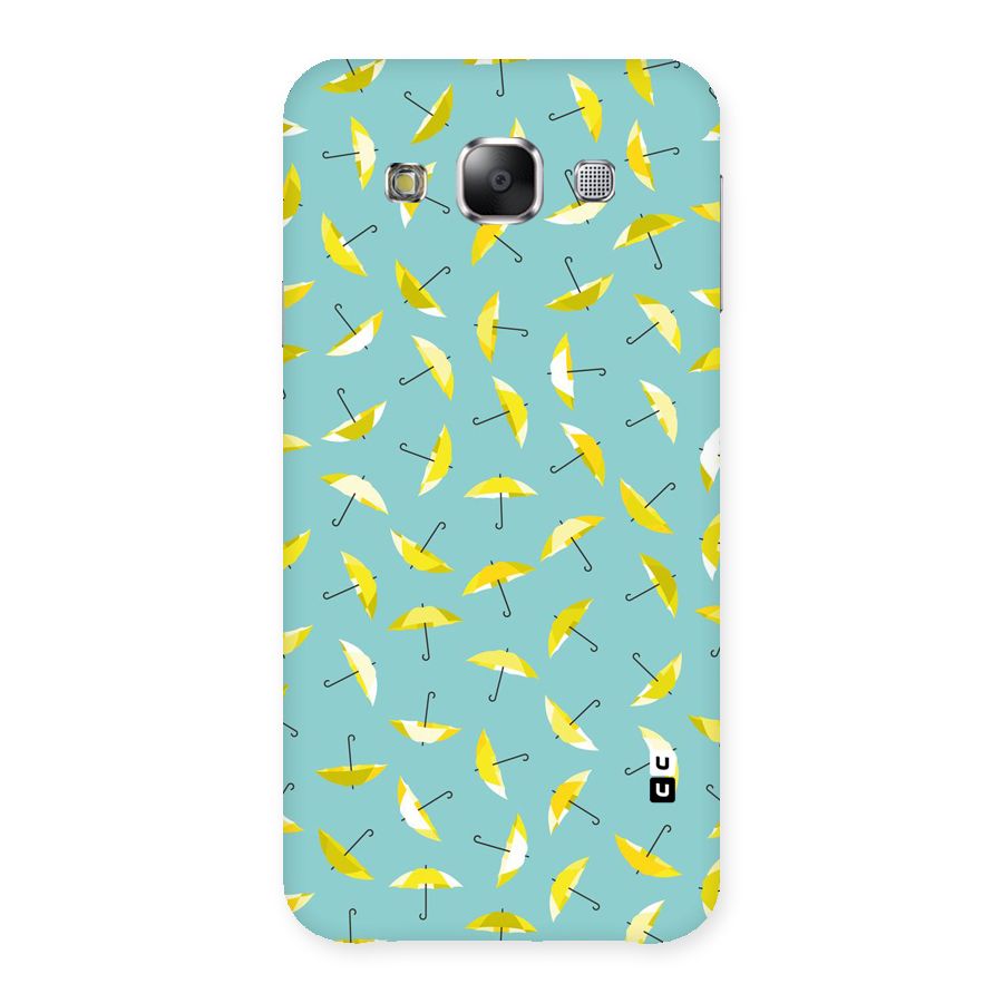 Yellow Umbrella Pattern Back Case for Samsung Galaxy E5