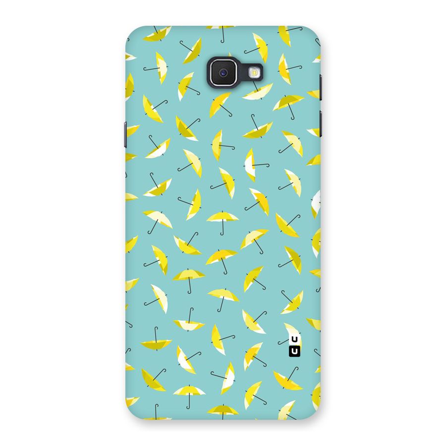 Yellow Umbrella Pattern Back Case for Samsung Galaxy J7 Prime