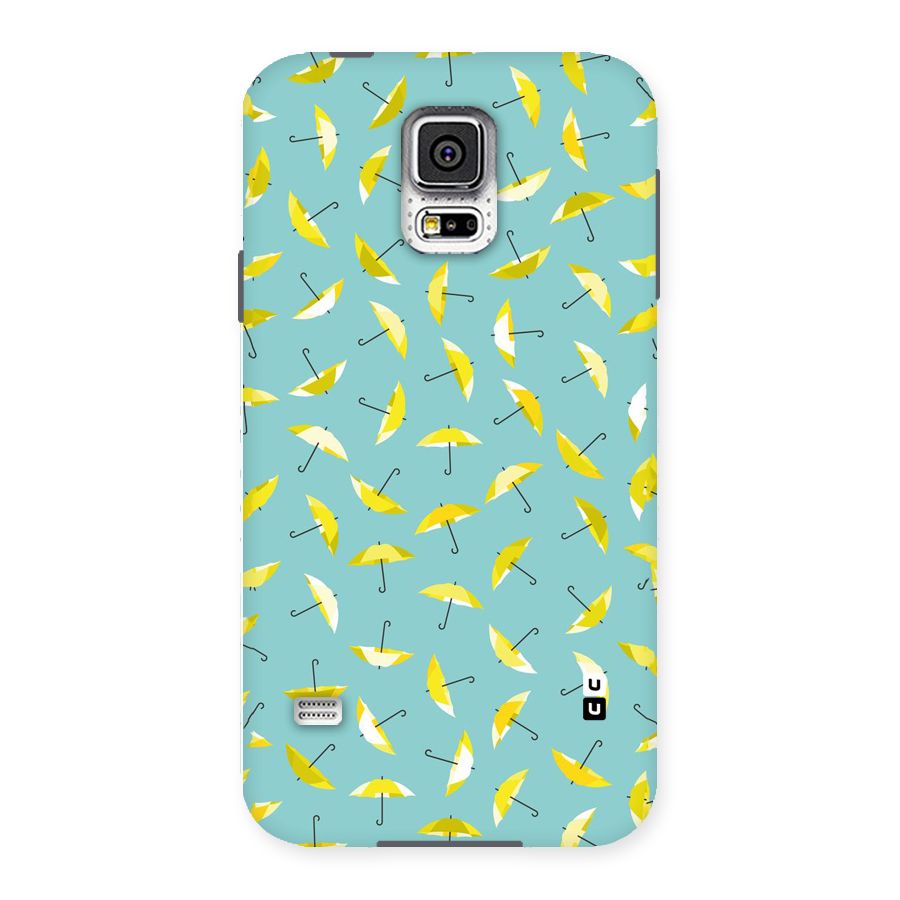 Yellow Umbrella Pattern Back Case for Samsung Galaxy S5