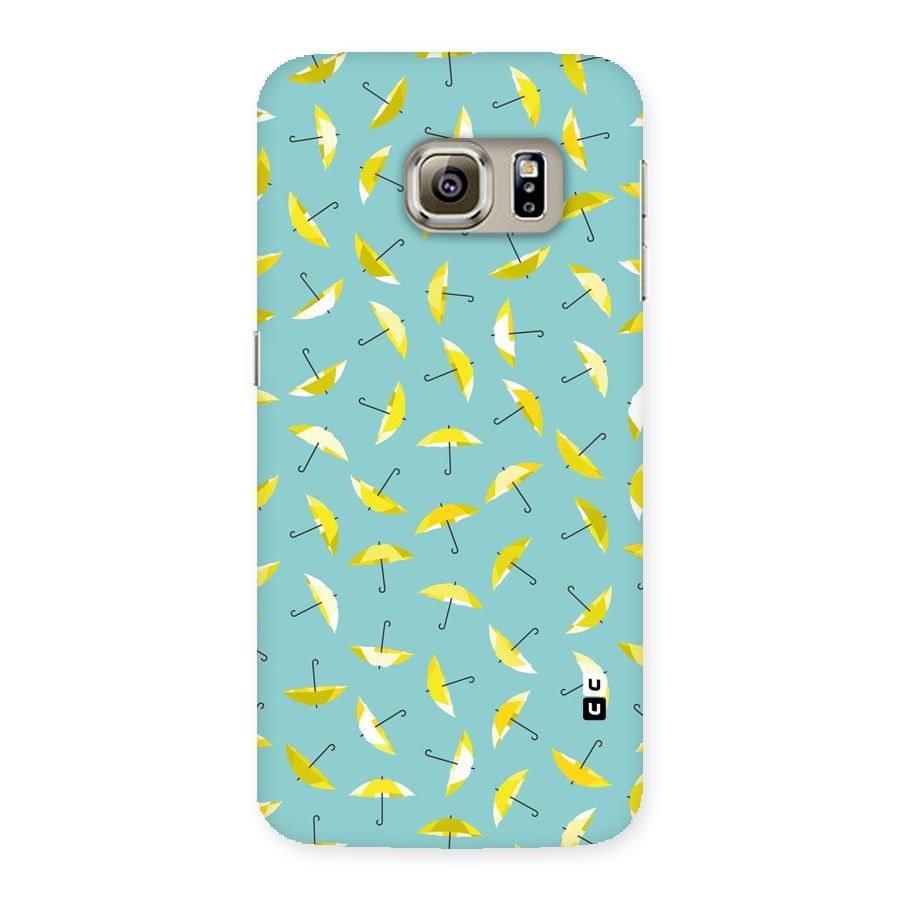 Yellow Umbrella Pattern Back Case for Samsung Galaxy S6 Edge