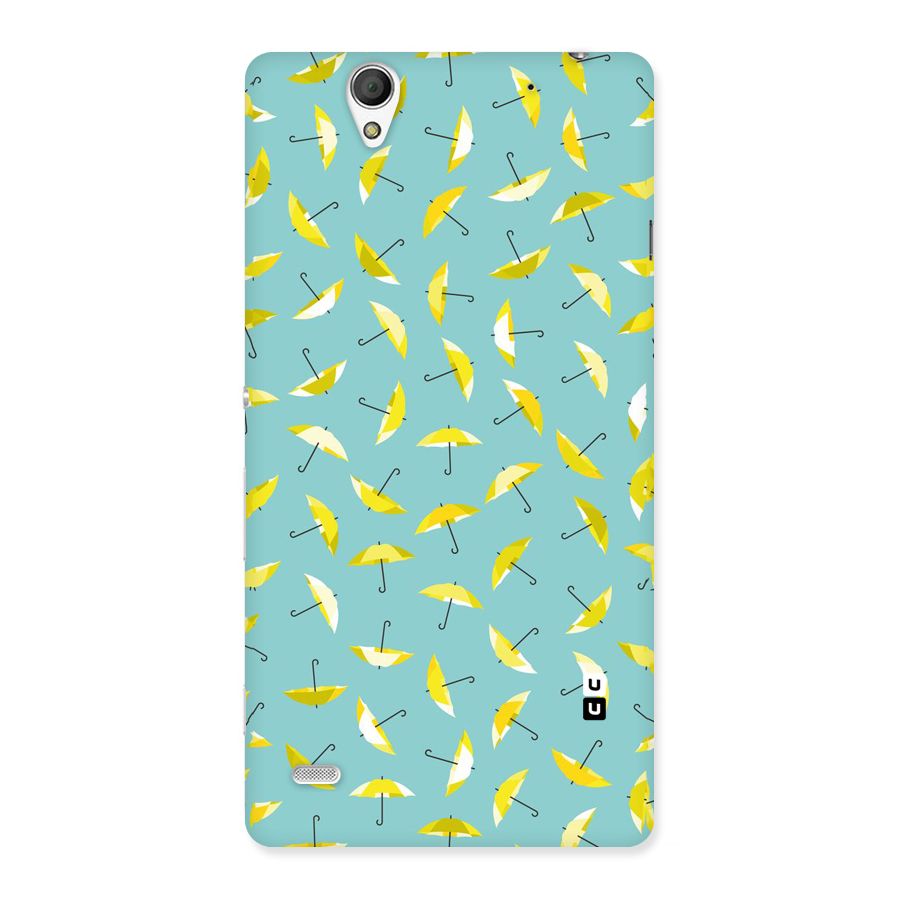 Yellow Umbrella Pattern Back Case for Sony Xperia C4
