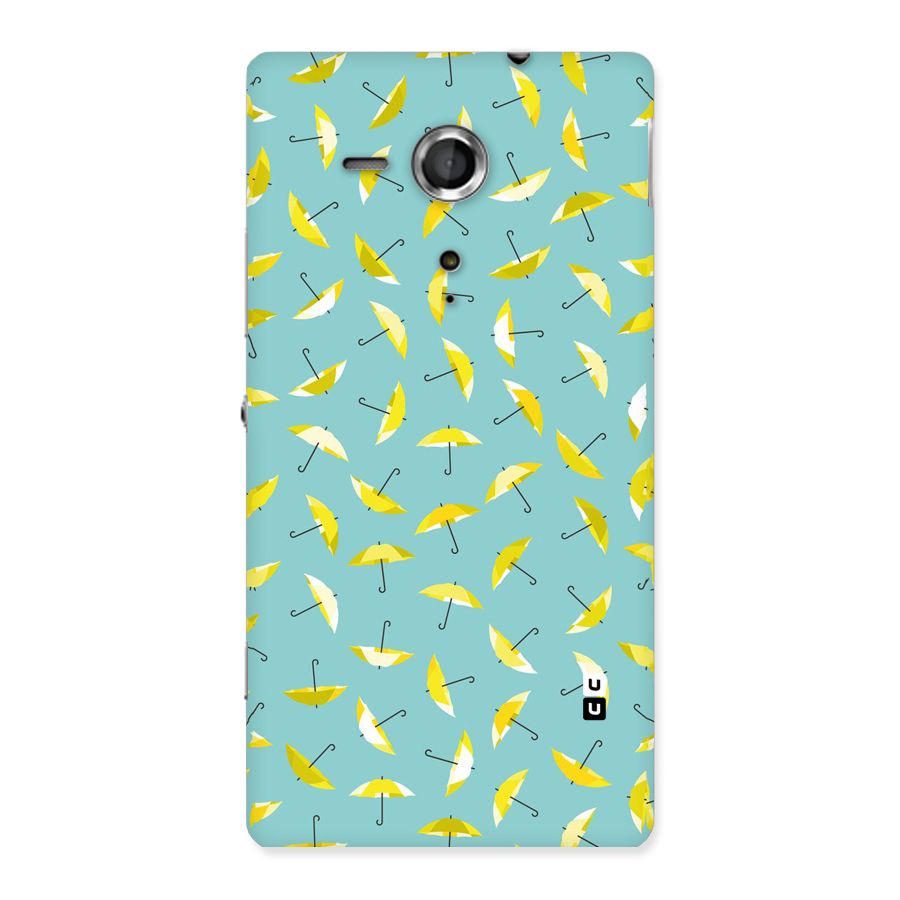 Yellow Umbrella Pattern Back Case for Sony Xperia SP