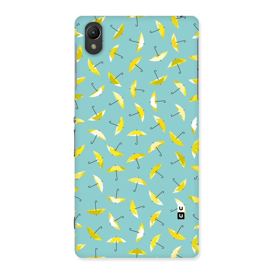 Yellow Umbrella Pattern Back Case for Sony Xperia Z2