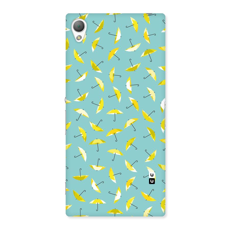 Yellow Umbrella Pattern Back Case for Sony Xperia Z3