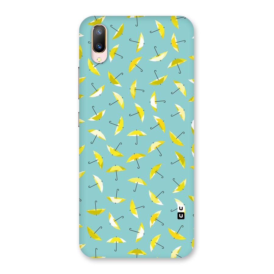 Yellow Umbrella Pattern Back Case for Vivo V11 Pro