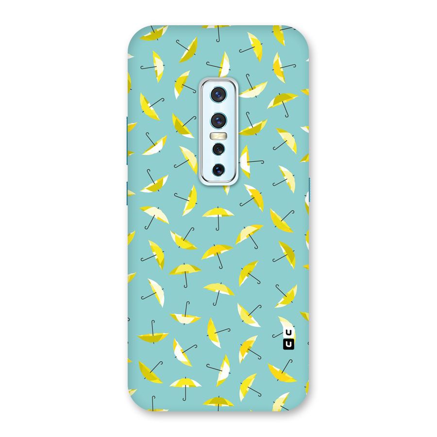 Yellow Umbrella Pattern Back Case for Vivo V17 Pro
