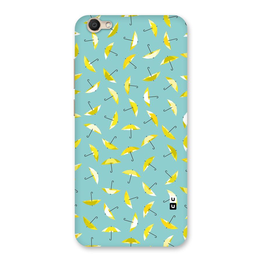 Yellow Umbrella Pattern Back Case for Vivo V5