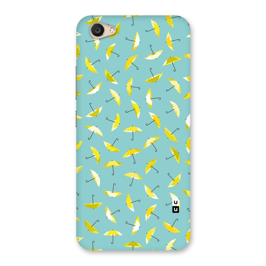 Yellow Umbrella Pattern Back Case for Vivo V5 Plus