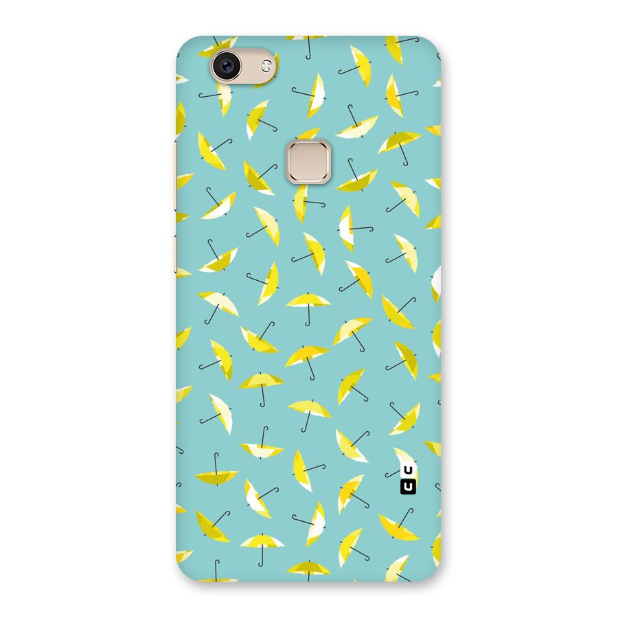 Yellow Umbrella Pattern Back Case for Vivo V7
