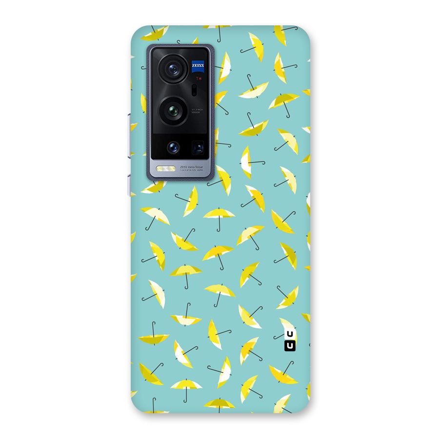 Yellow Umbrella Pattern Back Case for Vivo X60 Pro Plus