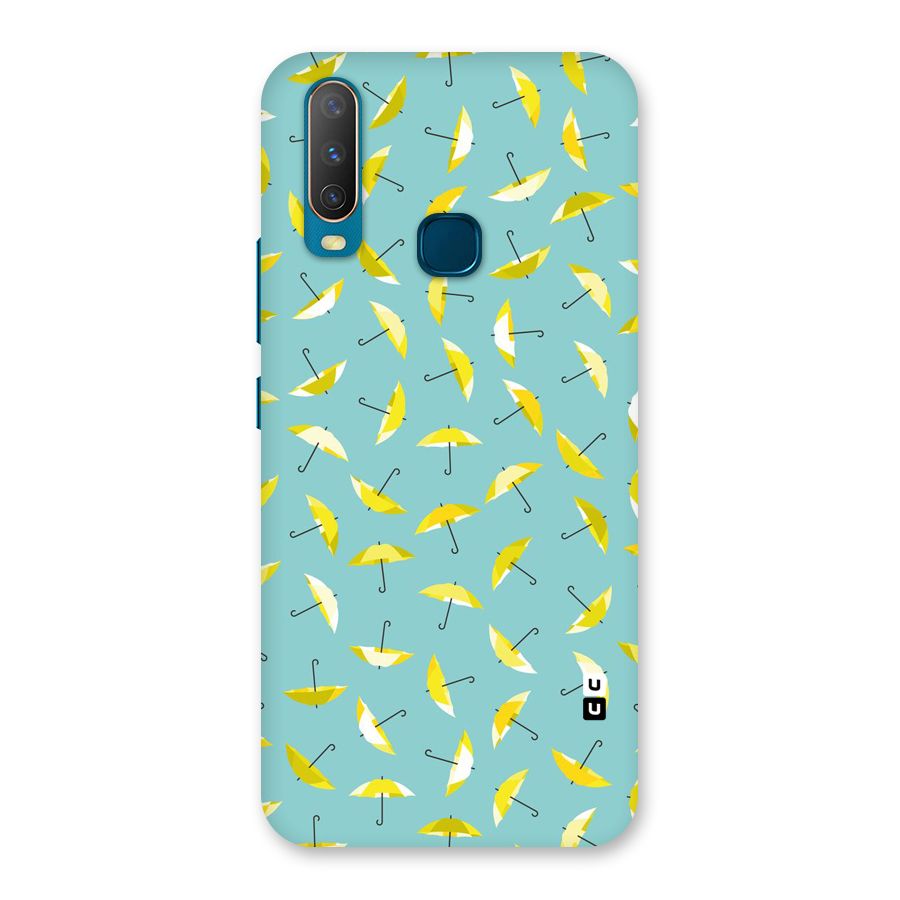 Yellow Umbrella Pattern Back Case for Vivo Y12