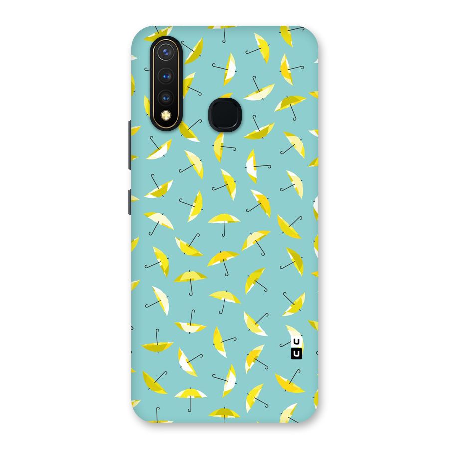 Yellow Umbrella Pattern Back Case for Vivo Y19