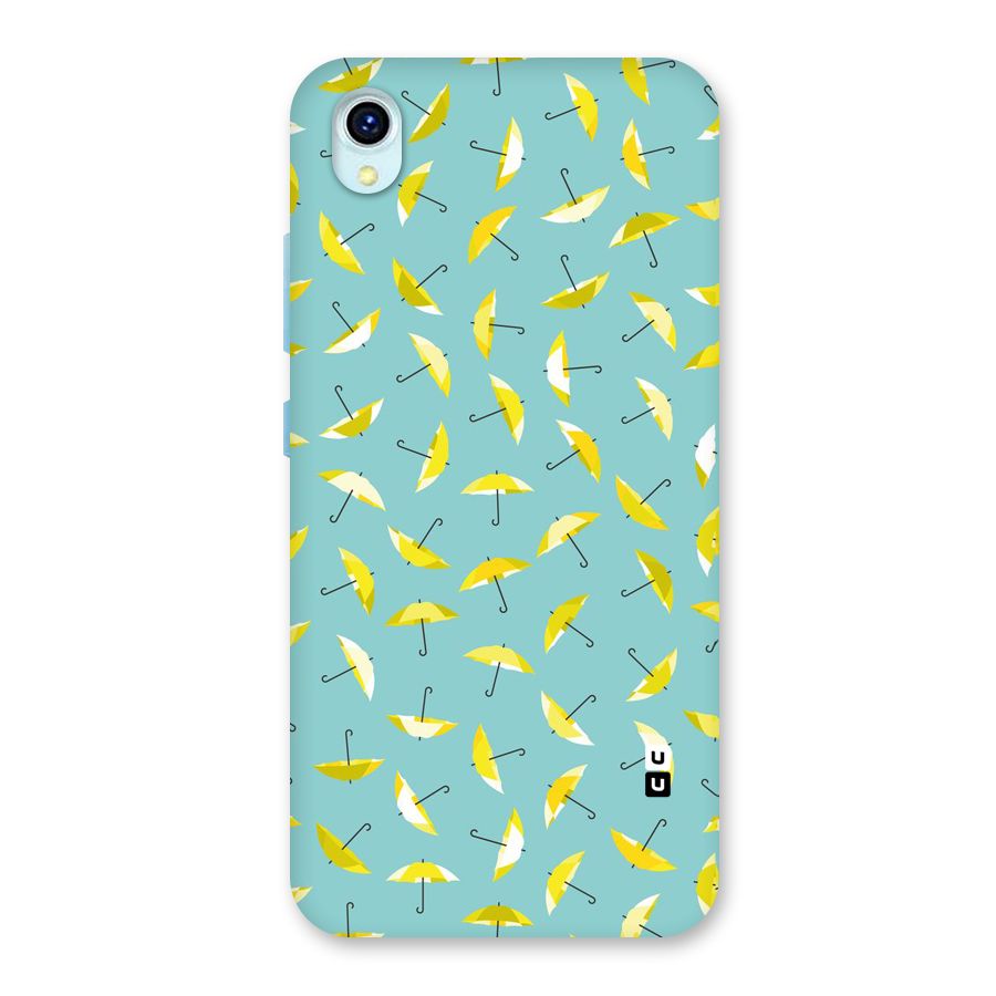 Yellow Umbrella Pattern Back Case for Vivo Y1s