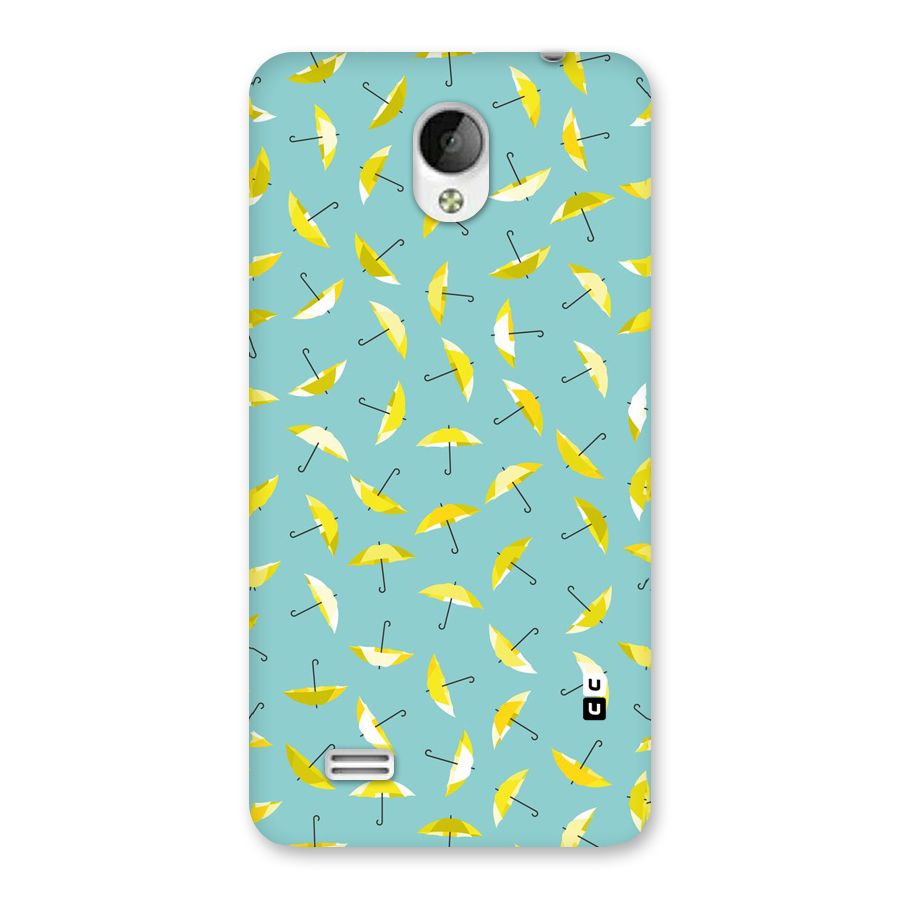 Yellow Umbrella Pattern Back Case for Vivo Y21