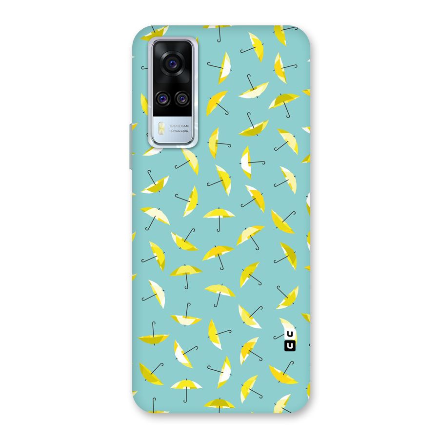 Yellow Umbrella Pattern Back Case for Vivo Y31