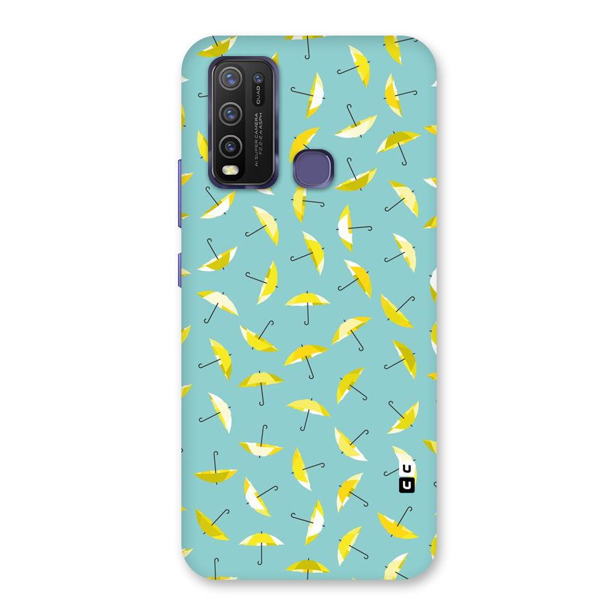 Yellow Umbrella Pattern Back Case for Vivo Y50