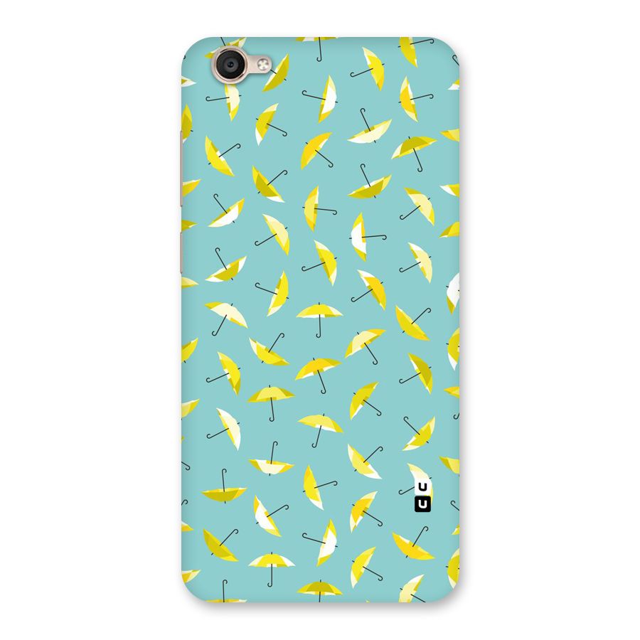 Yellow Umbrella Pattern Back Case for Vivo Y55s