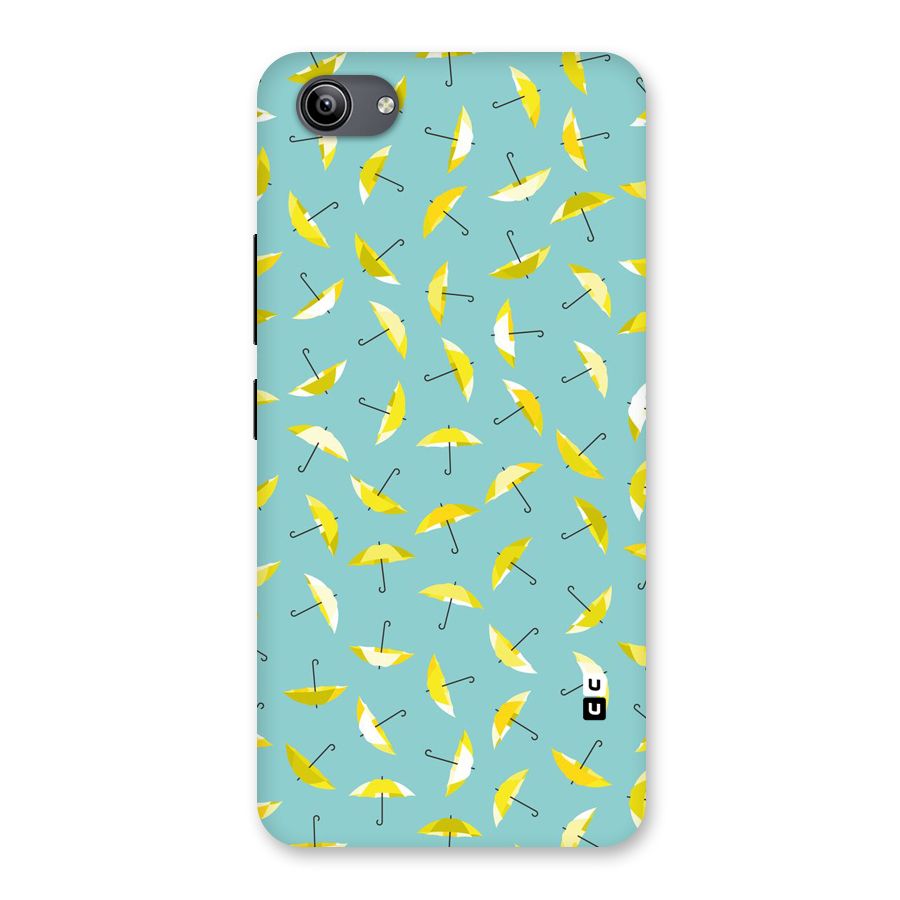 Yellow Umbrella Pattern Back Case for Vivo Y81i