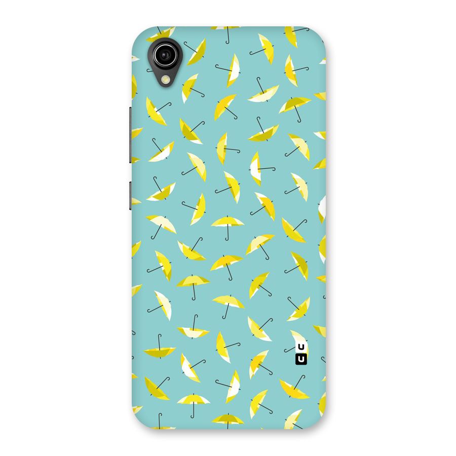 Yellow Umbrella Pattern Back Case for Vivo Y90