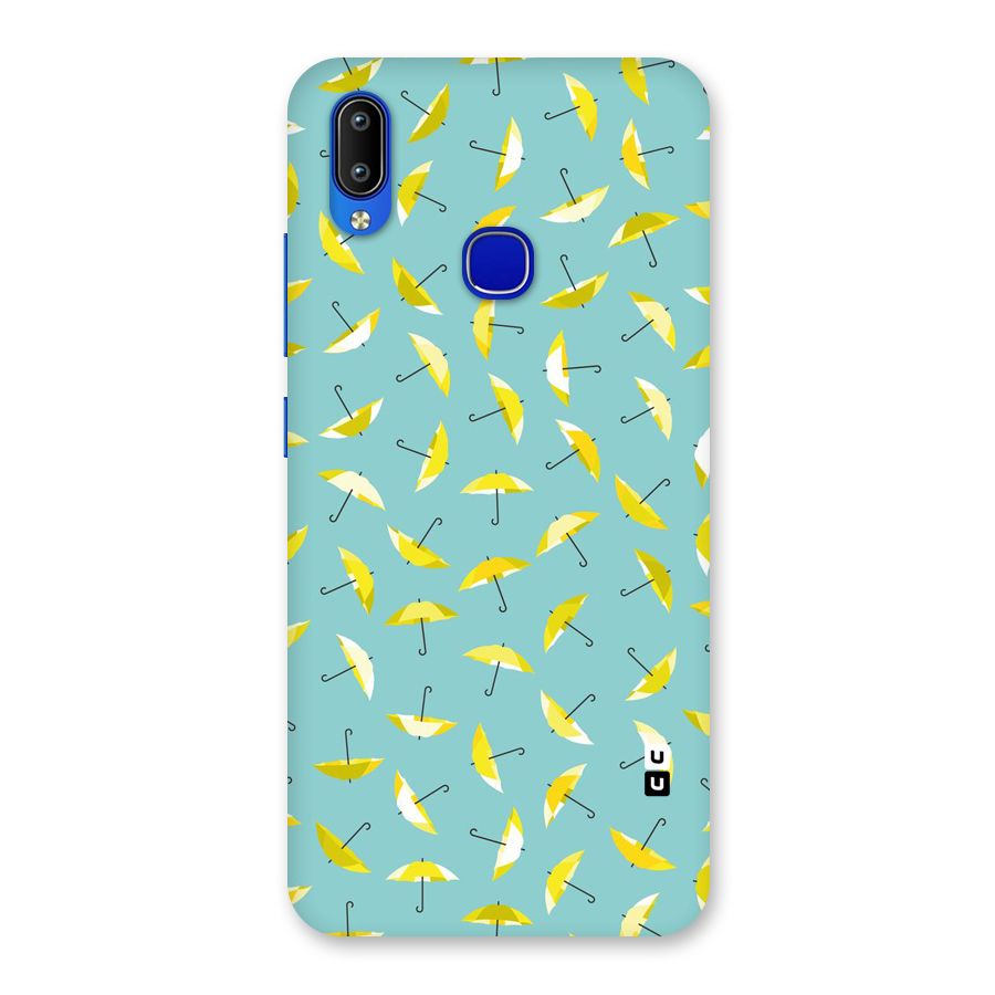 Yellow Umbrella Pattern Back Case for Vivo Y91