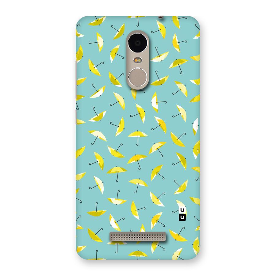 Yellow Umbrella Pattern Back Case for Xiaomi Redmi Note 3