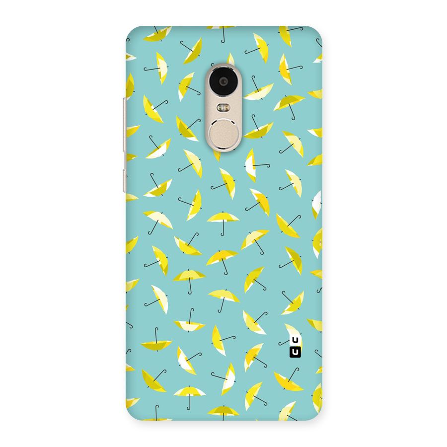 Yellow Umbrella Pattern Back Case for Xiaomi Redmi Note 4