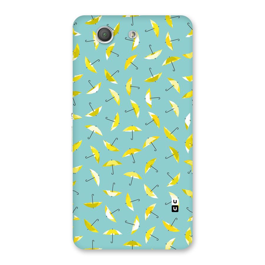 Yellow Umbrella Pattern Back Case for Xperia Z3 Compact