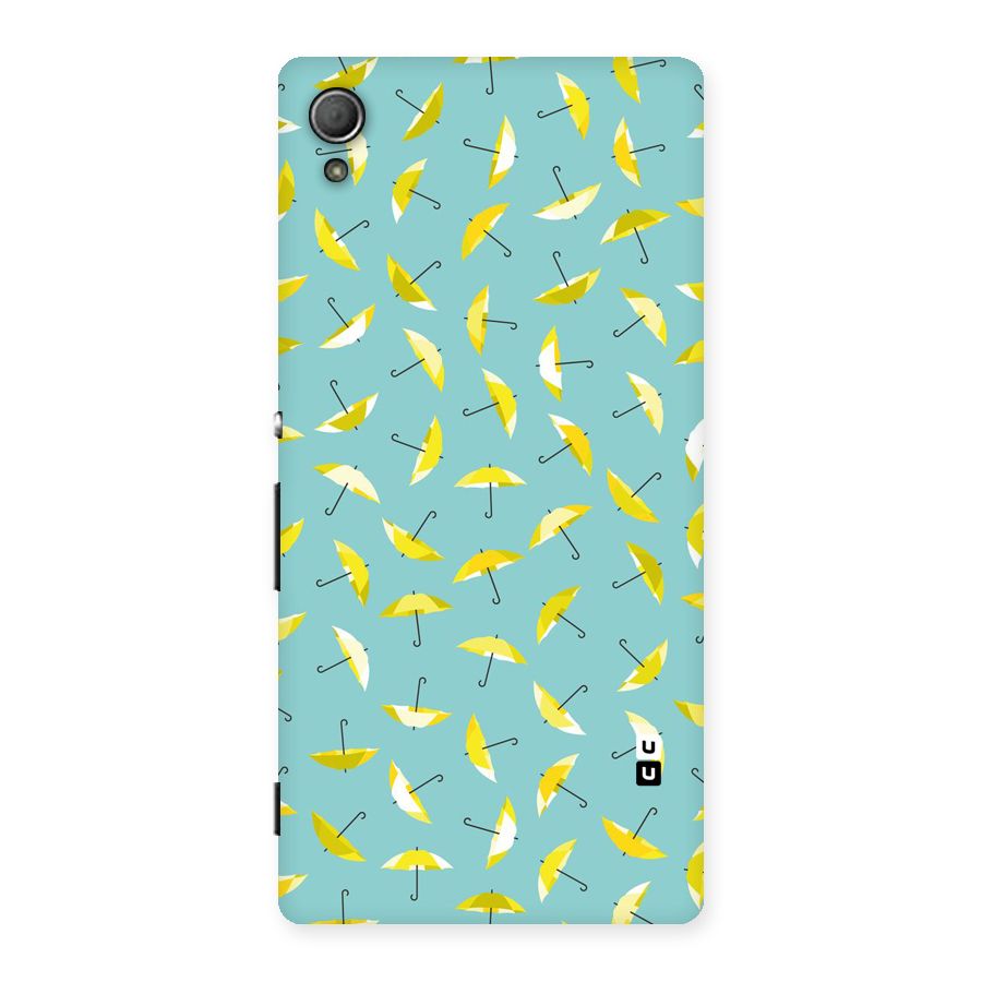 Yellow Umbrella Pattern Back Case for Xperia Z4