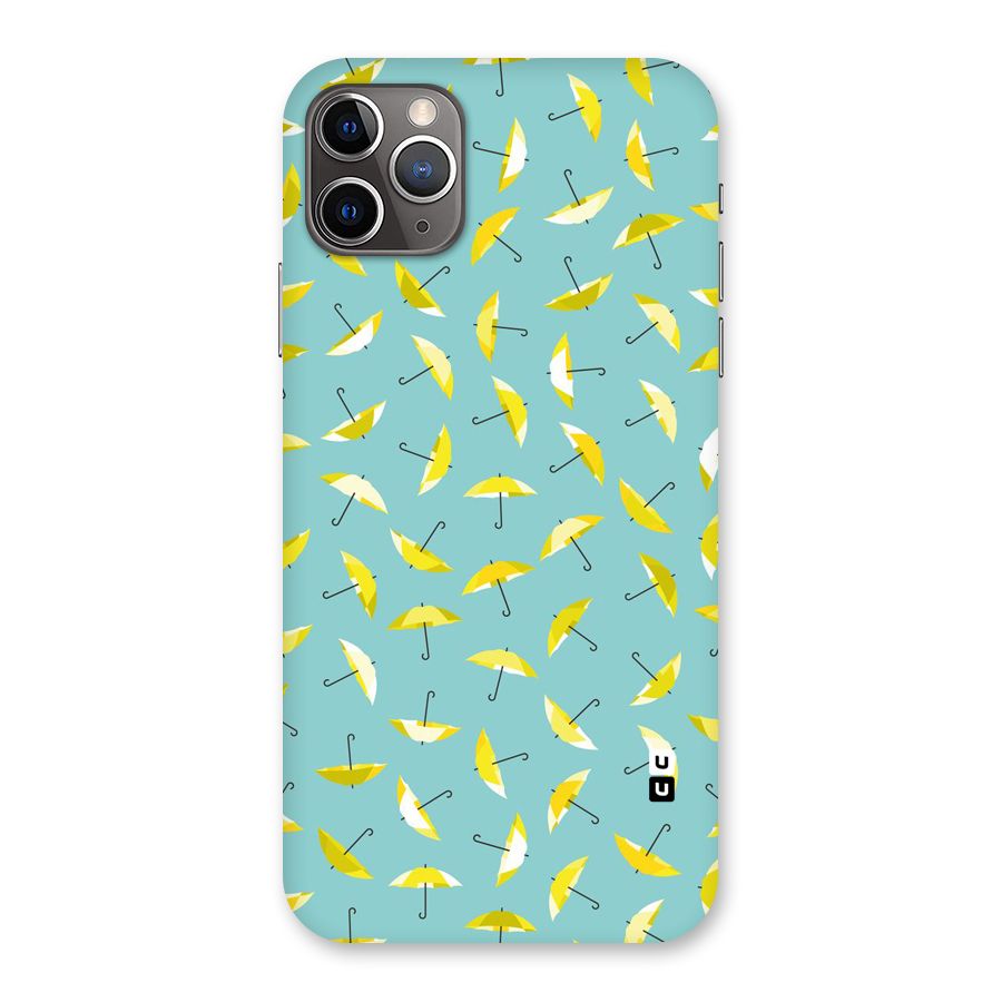 Yellow Umbrella Pattern Back Case for iPhone 11 Pro Max