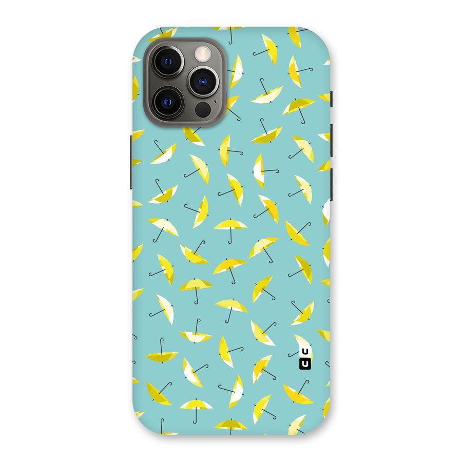 Yellow Umbrella Pattern Back Case for iPhone 12 Pro