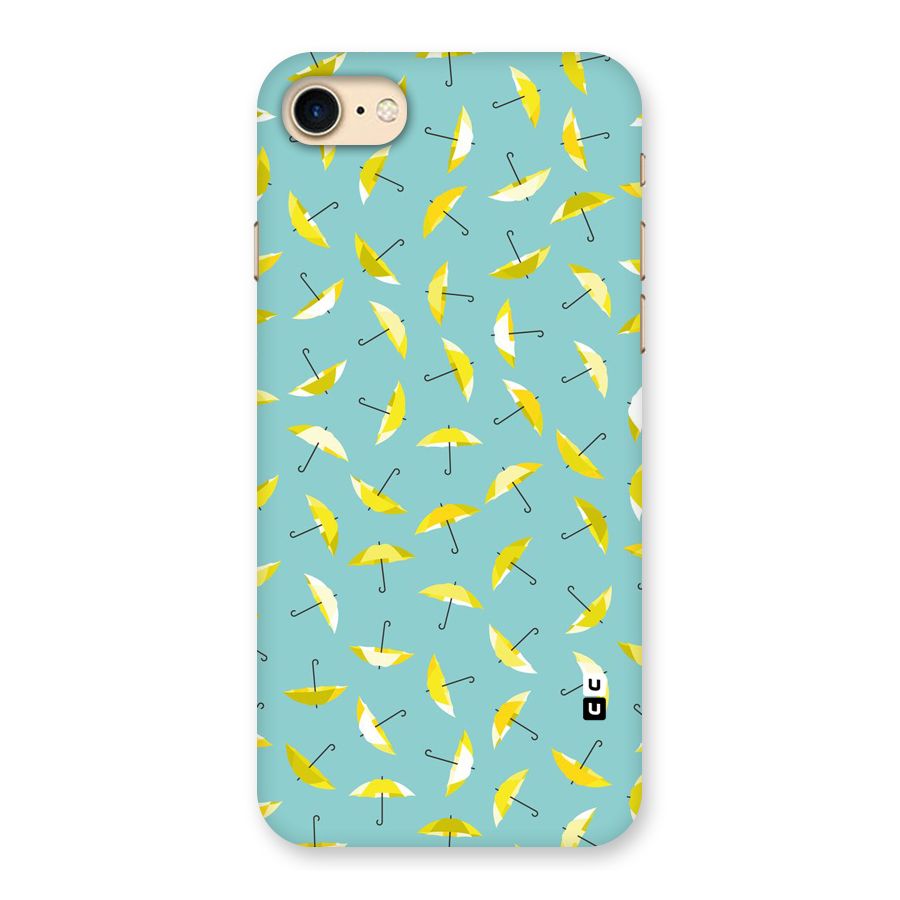 Yellow Umbrella Pattern Back Case for iPhone 7