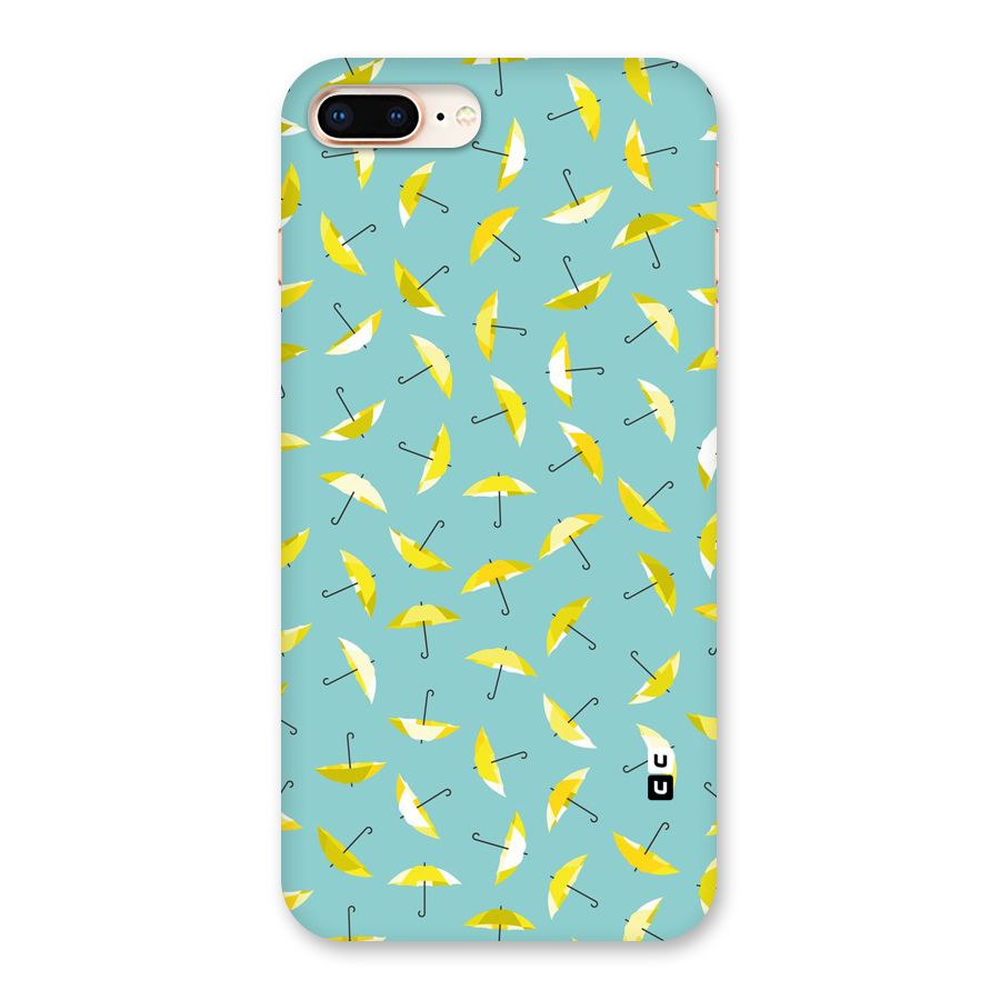 Yellow Umbrella Pattern Back Case for iPhone 8 Plus