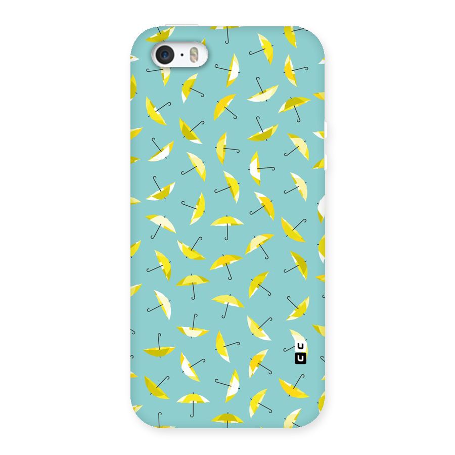 Yellow Umbrella Pattern Back Case for iPhone SE