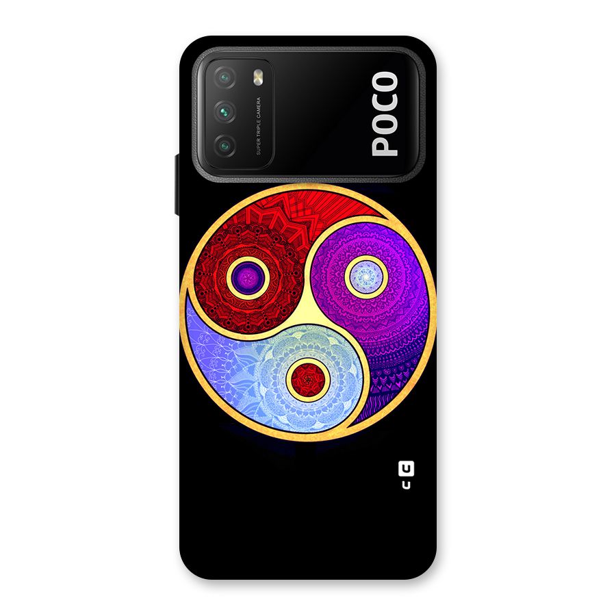 Yin Yang Mandala Design Back Case for Poco M3