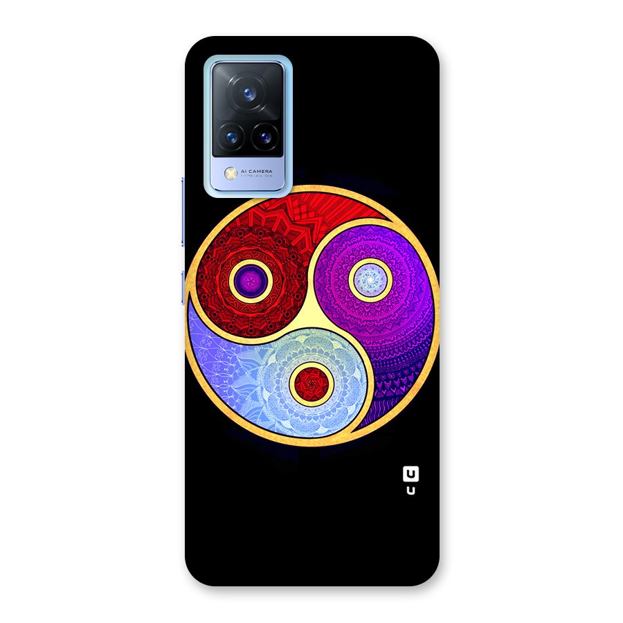 Yin Yang Mandala Design Back Case for Vivo V21 5G