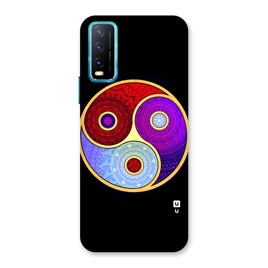 Yin Yang Mandala Design Back Case for Vivo Y20A