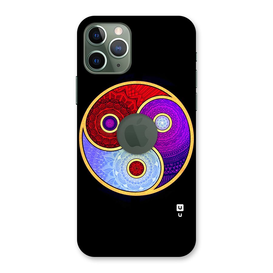 Yin Yang Mandala Design Back Case for iPhone 11 Pro Logo  Cut