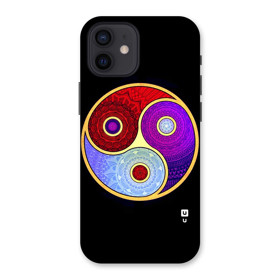 Yin Yang Mandala Design Back Case for iPhone 12