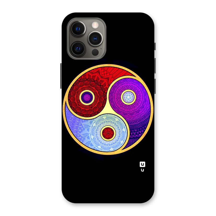 Yin Yang Mandala Design Back Case for iPhone 12 Pro Max