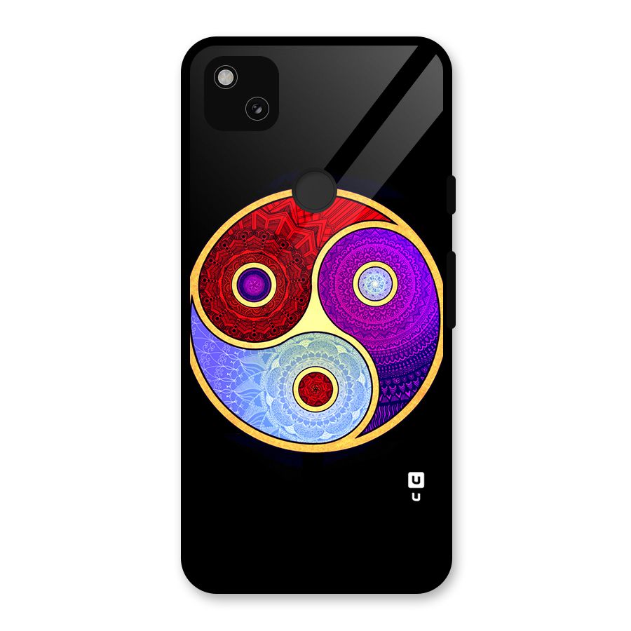 Yin Yang Mandala Design Glass Back Case for Google Pixel 4a