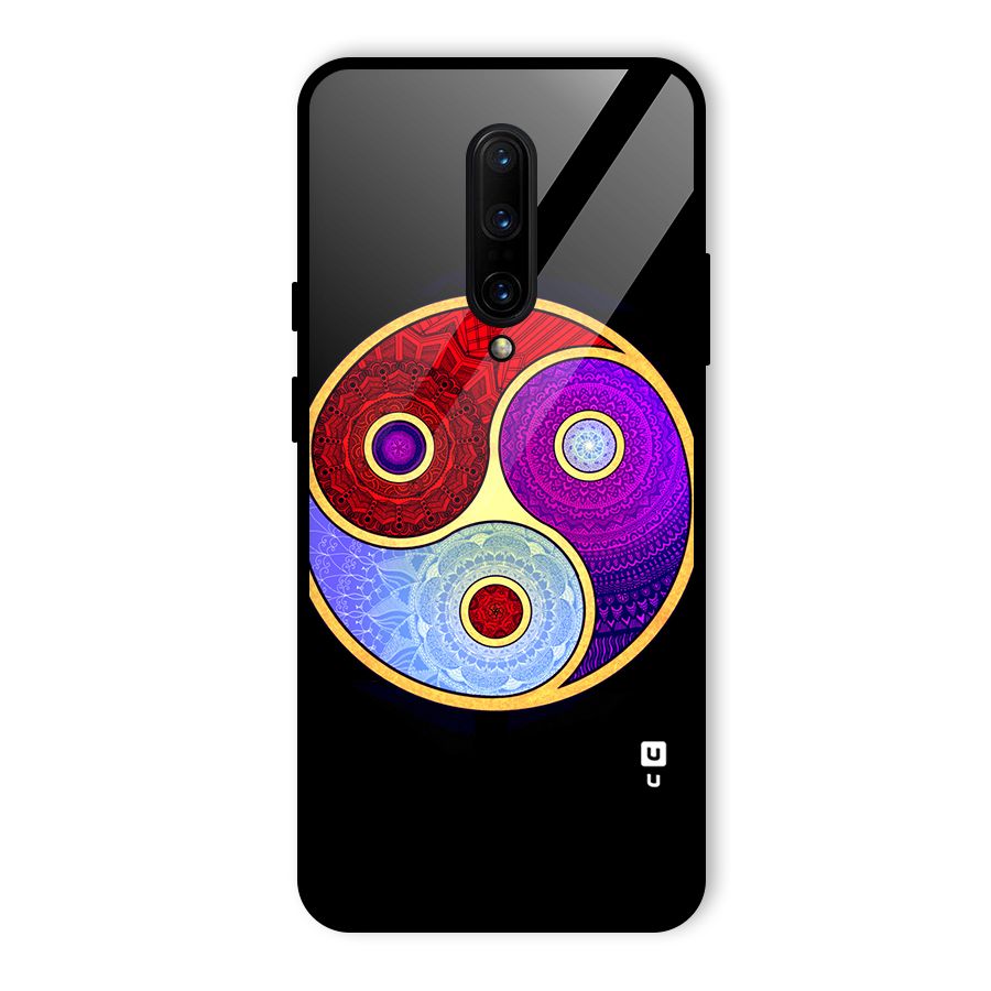 Yin Yang Mandala Design Glass Back Case for OnePlus 7 Pro