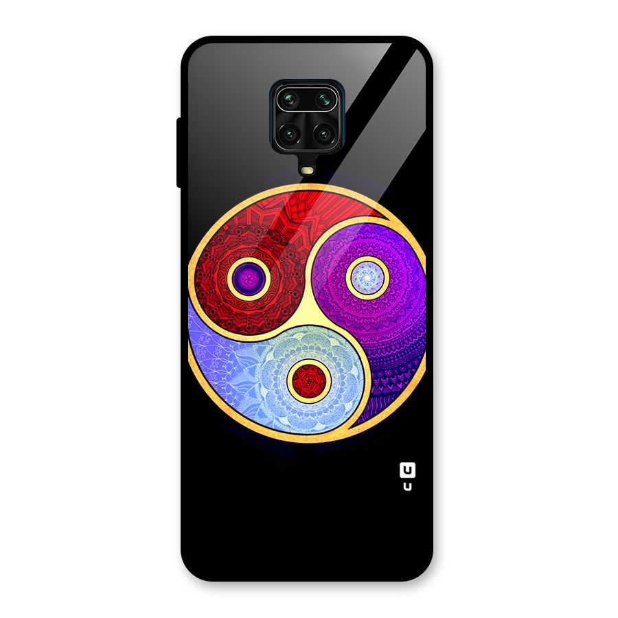 Yin Yang Mandala Design Glass Back Case for Poco M2 Pro