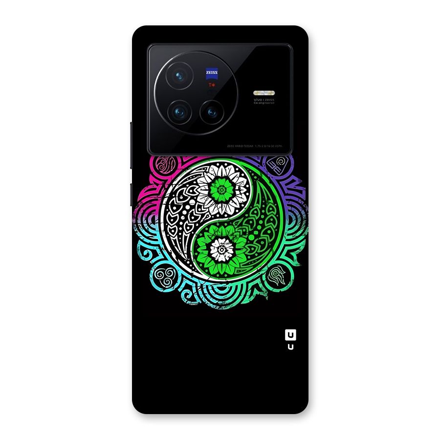 Yin and Yang Colorful Mandala Back Case for Vivo X80