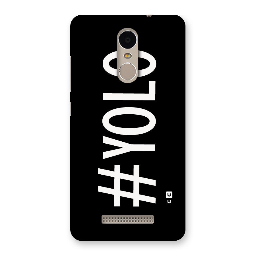 Yolo Back Case for Xiaomi Redmi Note 3