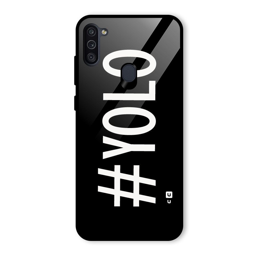 Yolo Glass Back Case for Galaxy M11