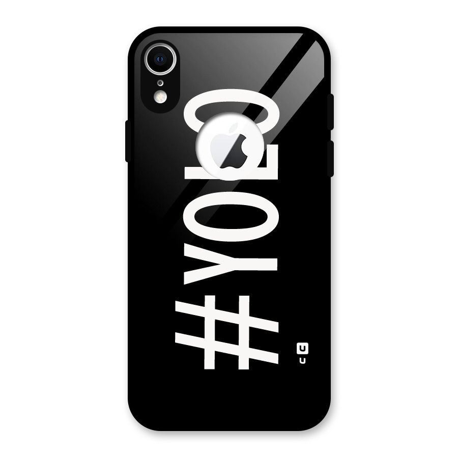 Yolo Glass Back Case for iPhone XR Logo Cut