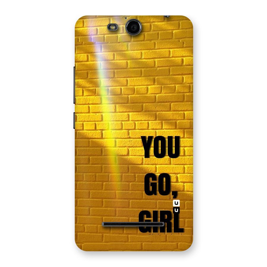 You Go Girl Wall Back Case for Micromax Canvas Juice 3 Q392