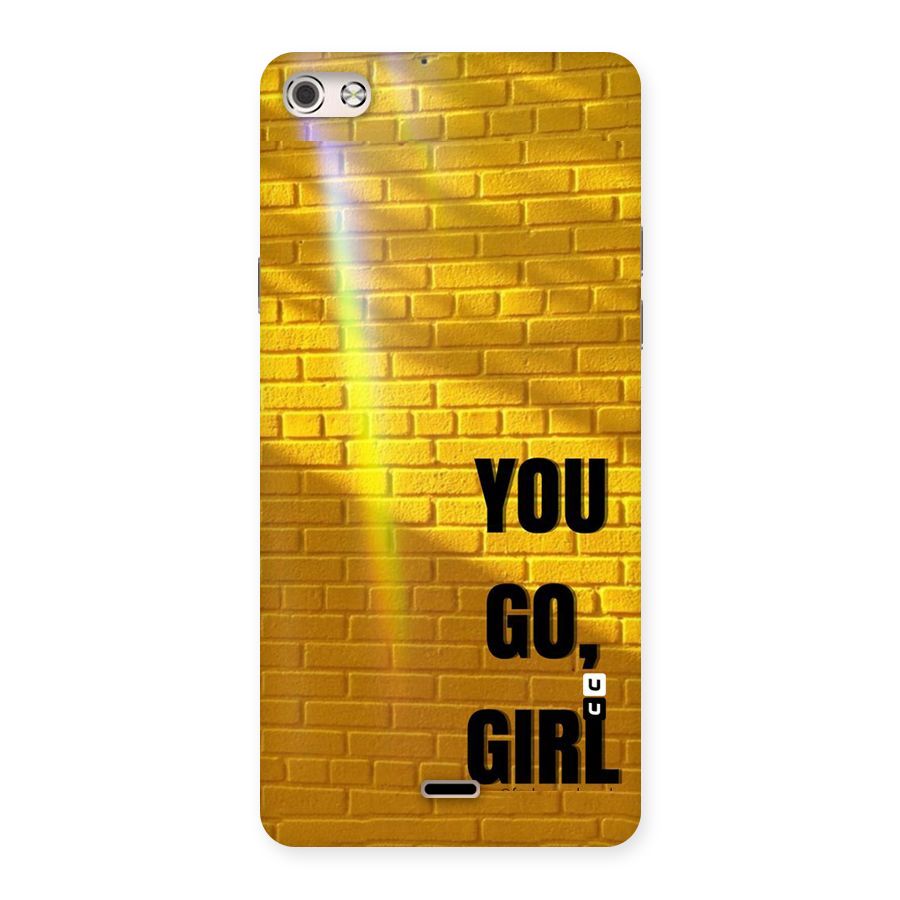 You Go Girl Wall Back Case for Micromax Canvas Silver 5