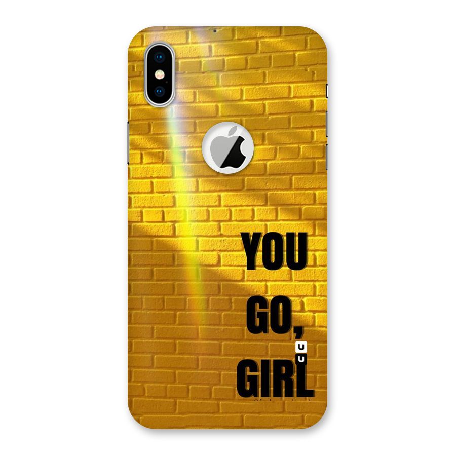 You Go Girl Wall Back Case for iPhone XS Logo Cut