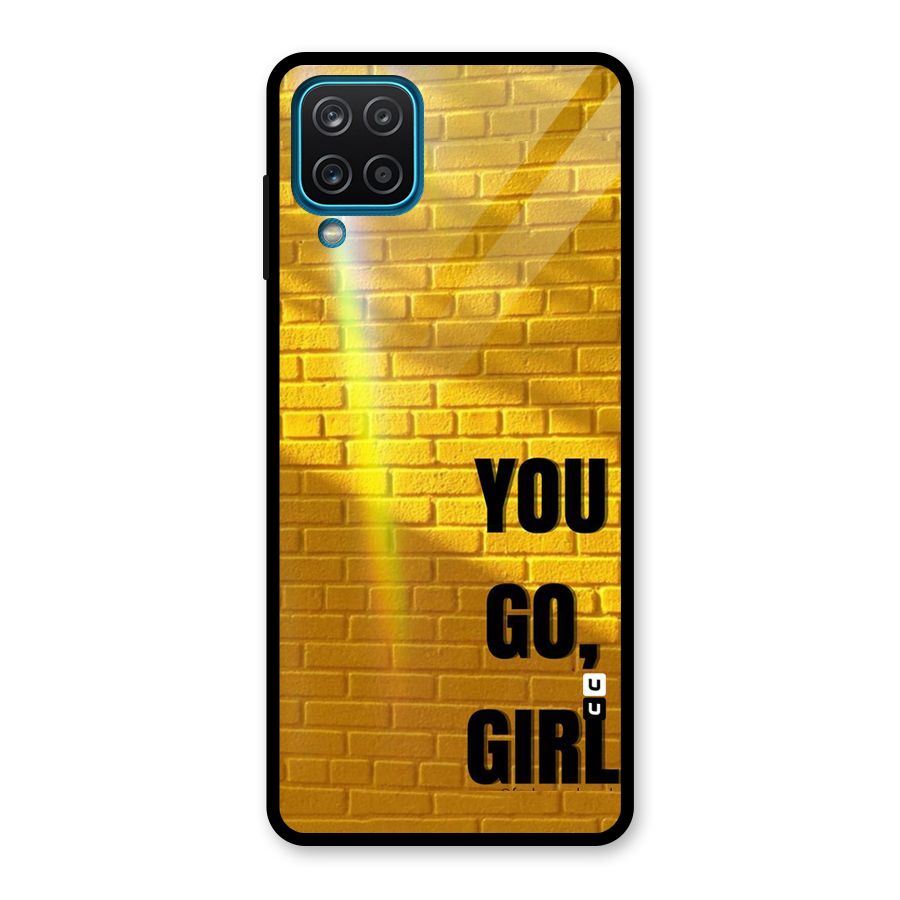 You Go Girl Wall Glass Back Case for Galaxy A12